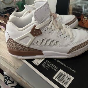Jordan Kids Sneakers White and Brown
